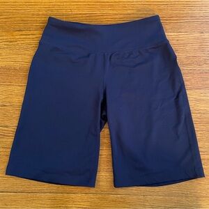 Land’s End Relaxed Navy Blue Biker Shorts with Waistband Pocket
